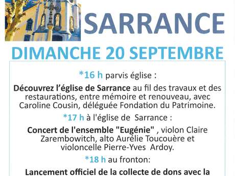 Collecte de dons pour l'église de Sarrance.