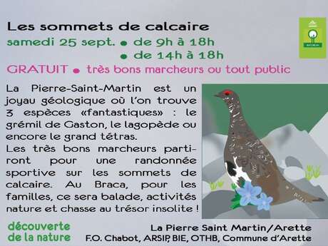 Sortie CPIE - Les sommets de calcaire Sortie CPIE - Les sommets de calcaire