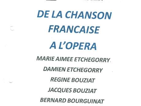 Concert Aydius - De la chanson française à l'opéra