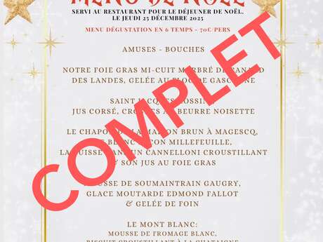 COMPLET - Menu de Noël à la Ferme de Huchet
