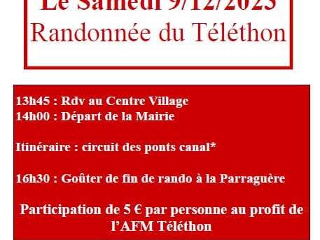 RANDONNÉE DU TÉLÉTHON