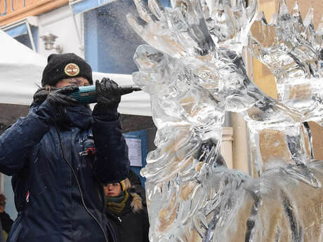 Sculpture sur glace