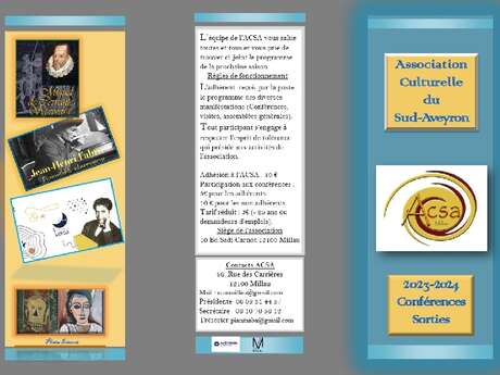 Conférences et sorties ACSA - 2023-2024