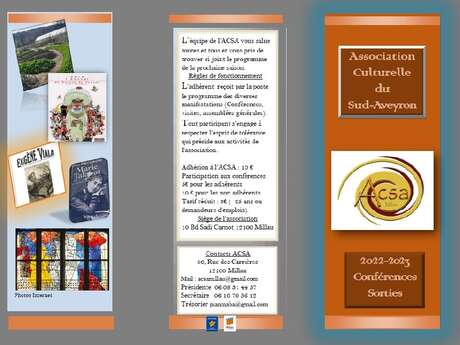 Conférences et sorties ACSA 2022-2023 Conférences et sorties ACSA 2022-2023