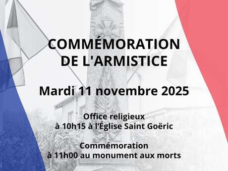 Commémoration de l'Armistice