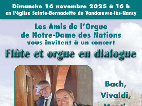 Concert - Amis de l'Orgue de Notre Dame des nations - Flûte et orgue en dialogue