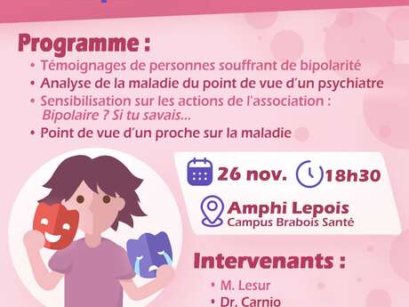 Conférence - Comment comprendre une personne souffrant de bipolarité?