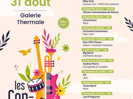 Les concerts sous la galerie thermale