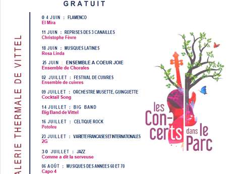 LES CONCERTS DANS LE PARC DE VITTEL