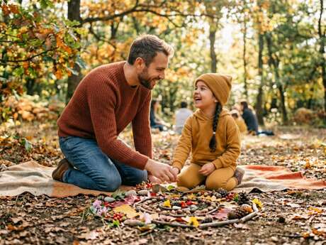 Atelier père-enfant : rituel land-art