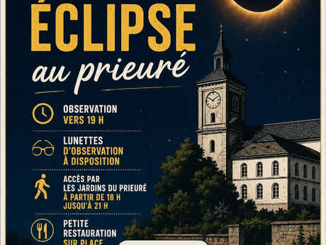 Observation de l'éclipse au Prieuré de Châtenois