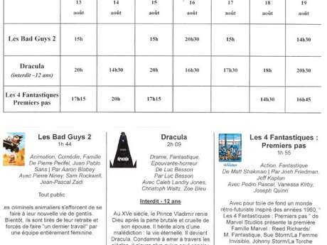 Cinéma le Rio - films de la semaine