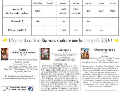 Cinéma le Rio - films de la semaine