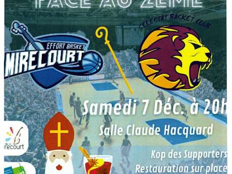 MATCH DE BASKET NM3 : EFFORT BASKET MIRECOURT CONTRE SÉLESTAT BASKET CLUB