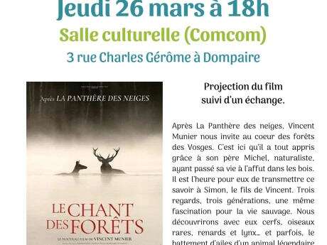 Cinéma - Le Chant des Forêts et séance suivie d’un échange