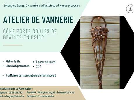 Stage de vannerie - Porte boule de graines
