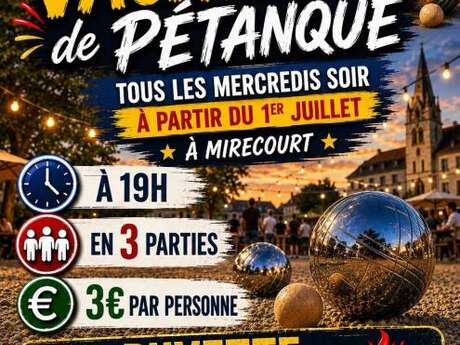 Concours de pétanque vacanciers