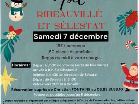 VOYAGE AUX MARCHÉS DE NOËL DE RIBAUVILLÉ ET SÉLESTAT