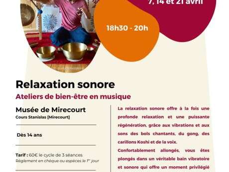 Relaxation sonore - Ateliers de bien-être en musique