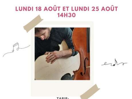Visite d'un atelier de luthier William Scotto Di Appolonia