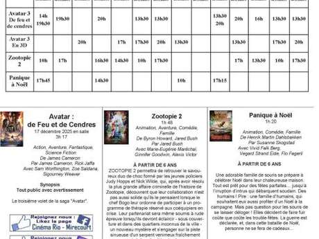 Cinéma le Rio - films de la semaine