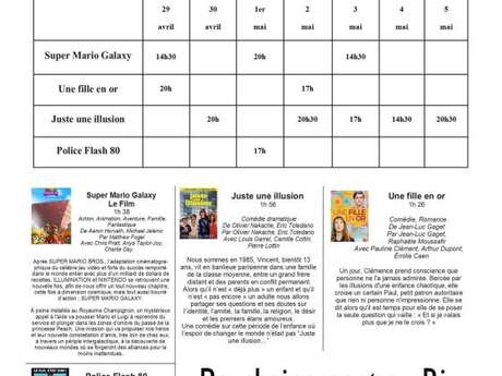 Cinéma le Rio - films de la semaine
