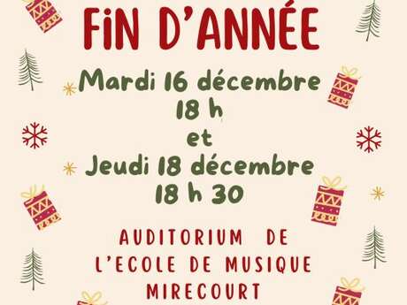 Auditions de fin d'année