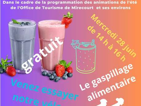 SENSIBILISATION AU GASPILLAGE ALIMENTAIRE : VÉLO À SMOOTHIE