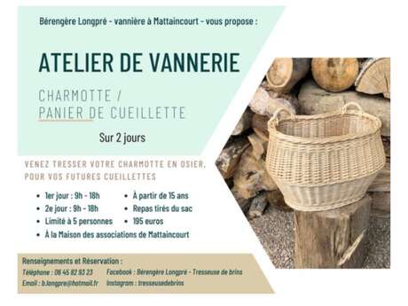 Stage de vannerie -  Tressage d'une Charmotte