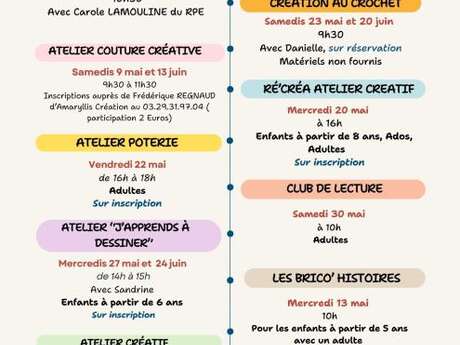Atelier créatif animé par Émilie