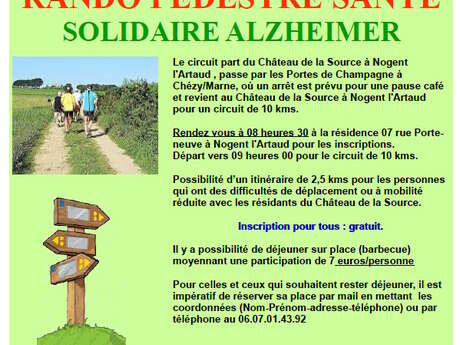 Rando pédestre santé - solidarité Alzheimer