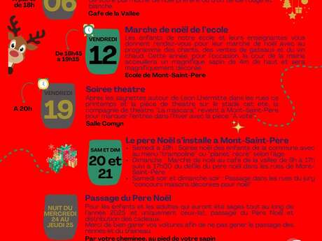 Programme des animations à Mont-Saint-Père en décembre 2025