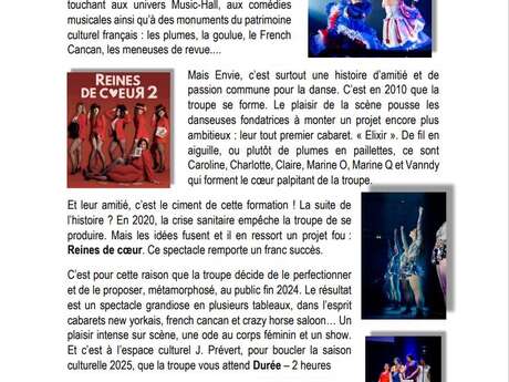 Cabaret et music-hall, spectacle "Reines de coeur"