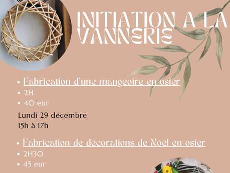 Fabrication de décorations de Noël en osier