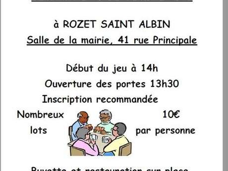 Concours de belote à Rozet Saint-Albin