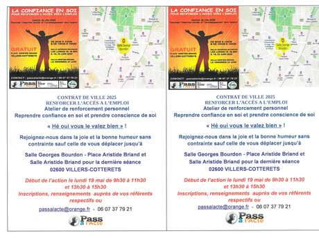 CONFIANCE EN SOI et CONSCIENCE DE SOI - CONTRAT DE VILLE 2025 - VILLERS COTTERETS