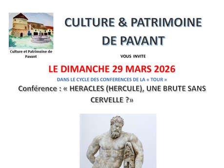 Conférence « HERACLES (HERCULE), UNE BRUTE SANS CERVELLE ? »