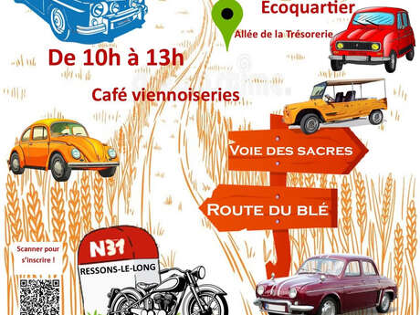 Rassemblement de voitures anciennes à Ressons-le-Long