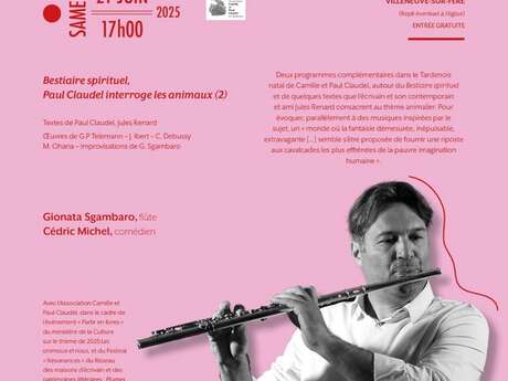 Concert : bestiaire spirituel, Paul Claudel interroge les animaux