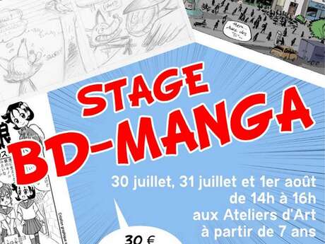 Stage de BD-Manga aux Ateliers d'Art.