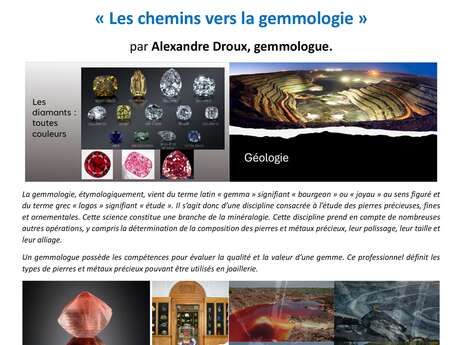 conférence « Les chemins vers la gemmologie »