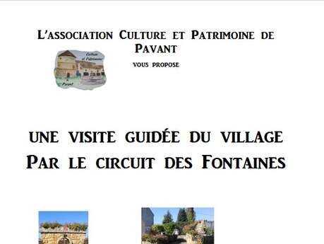 Visité guidée à Pavant par le circuit des Fontaines.