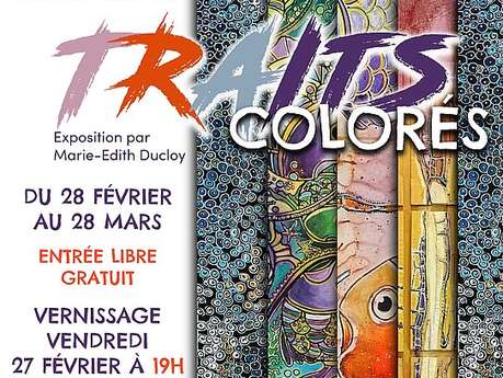 Exposition "Traits colorés" par Marie-Edith Ducloy