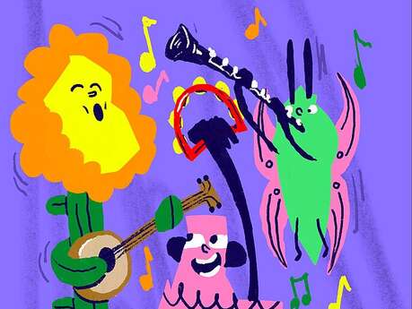 Visite de l'expostion dans le cadre du festival "Musique au musée"