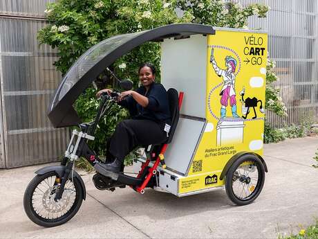 Le vélo cARTgo, ateliers itinérants du Frac Grand Large