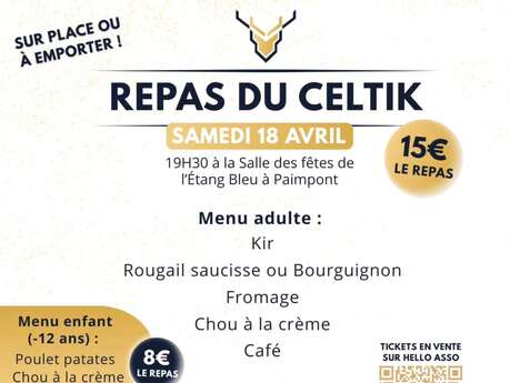 Repas du Celtik à Paimpont