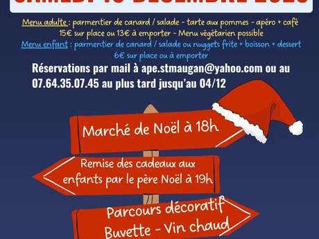 Marché de Noël avec son repas