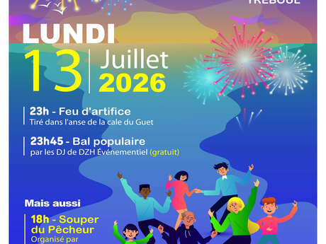 Feu d'artifice, souper du pêcheur et bal populaire