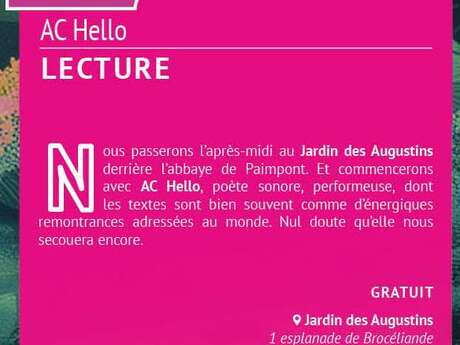 Festival "Et Dire Et Ouïssance" - AC Hello LECTURE