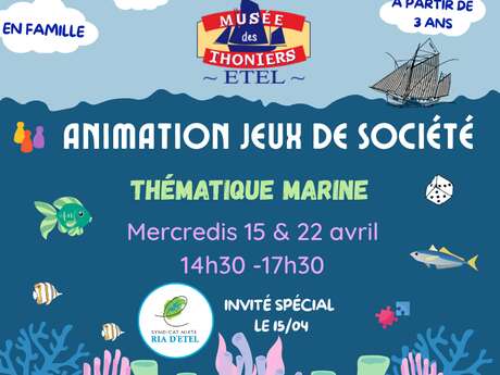 Animation jeux de société thématique marine